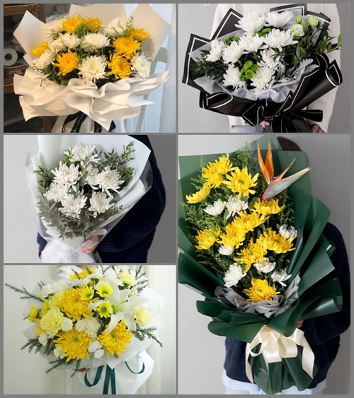山东青岛平度市凤台街道周家河崖村白事花束代送